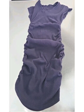 Women’s V Neck Navy Blue Bodycon Midi Sheath Dress